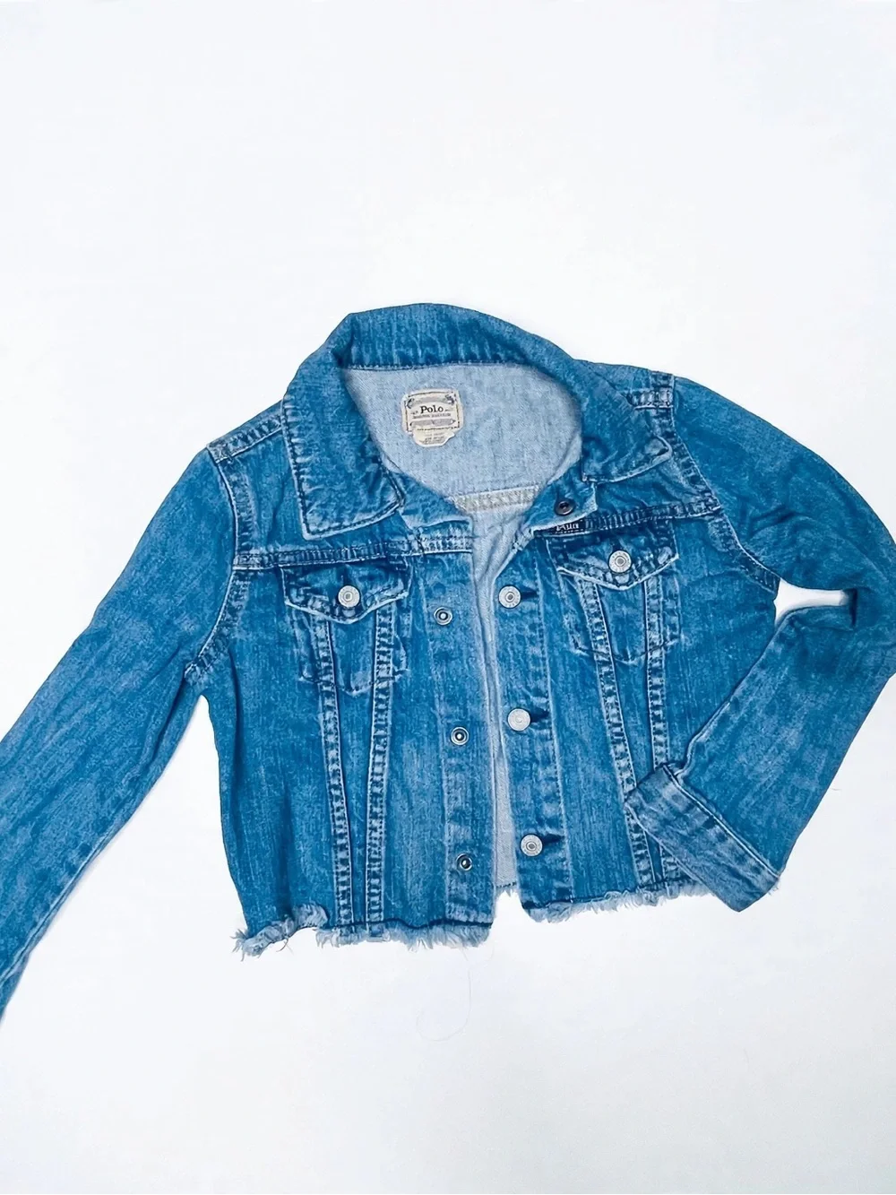 Ralph Lauren Kids Distressed Blue Denim Jacket